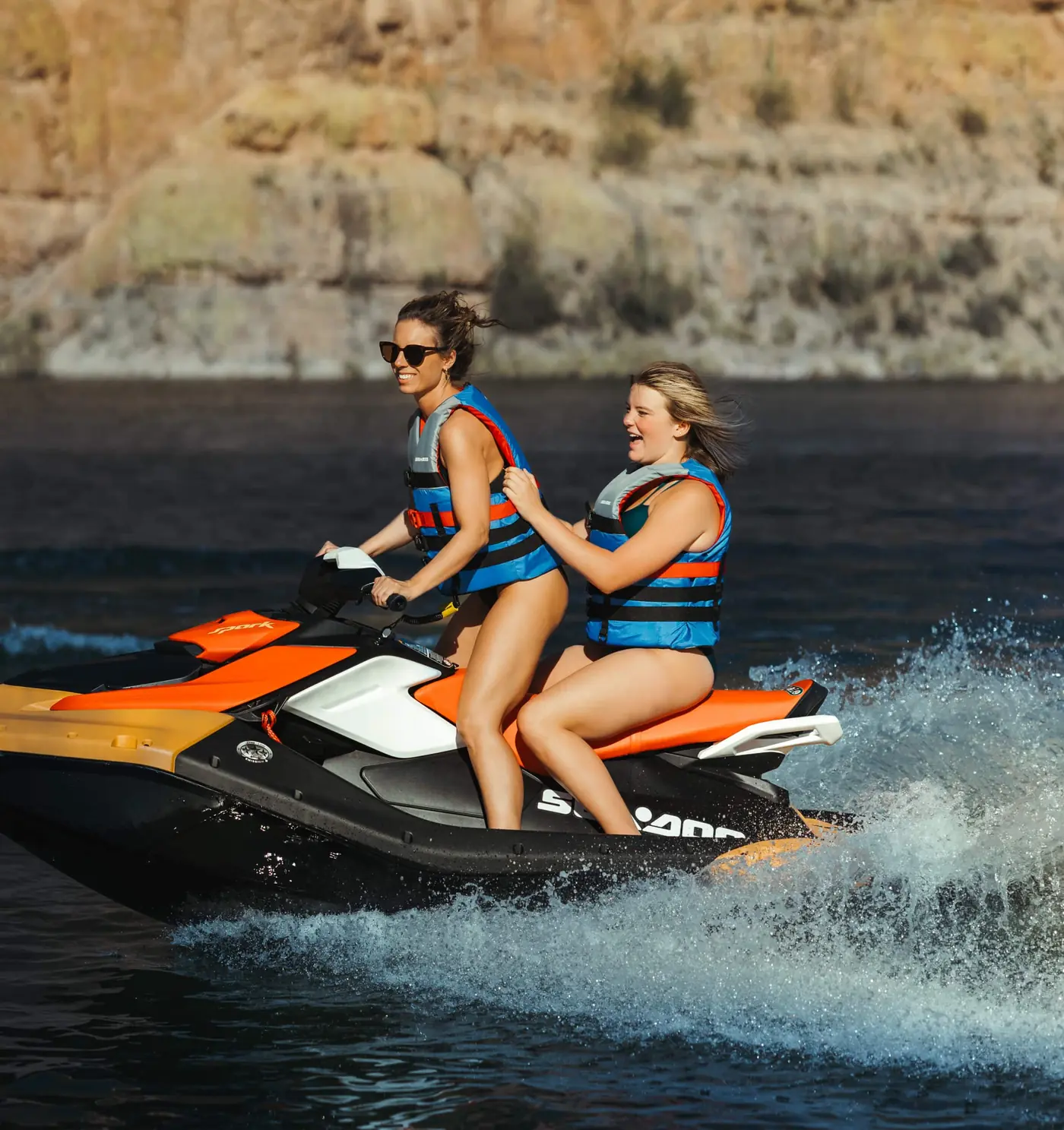 Sea-Doo Spark 3up jet ski with two riders